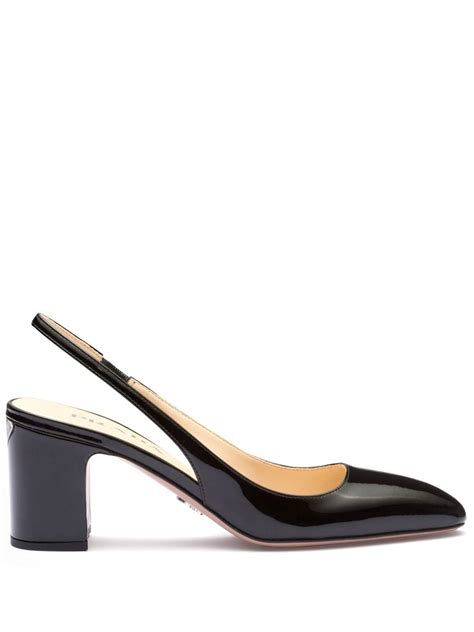 prada mary jane patent leather|Prada Logo Patent Slingback Pump (Women) .